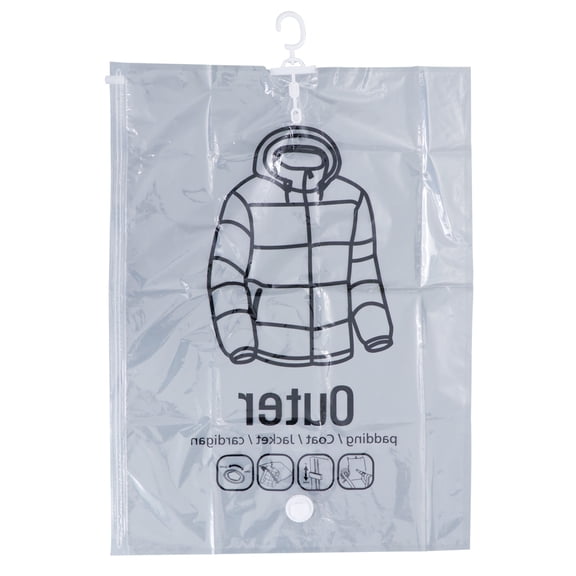 HONITANO 1-Pack Transparent Clothes Dust Cover with PE Nylon, Large Rectangular Wardrobe Storage Bag 67x90cm Clear Design