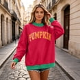 thumbnail image 5 of Garbnen Polka Dot Mock Turtleneck for Women Sweatshirt Pumpkin Graphic Long Sleeve Oversized Sweatshirt for Women Drop Shoulder Lightweight Cozy Soft Fall Y2k Pullover Tops, 5 of 5