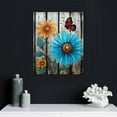 thumbnail image 5 of ARISTURING Farmhouse Canvas Wall Art Farmhouse Flowers Canvas Wall Art Rustic Daisy Pictures Farmhouse Modern Blue Flowers and Butterfly Canvas Painting Rustic Wood Background Daisy Wall Decor, 5 of 5