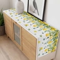 thumbnail image 4 of Lemon Eucalyptus Table Runner - 48 Inch Long, Kitchen Dining Table Runner Dresser Scarves, Farm Flower Fruit Country Boho Summer Farmhouse Decor for Coffee Tables Wedding Party Banquet, 4 of 8