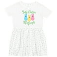 thumbnail image 3 of Inktastic Funny Easter Just Chillin' with My Peeps Girls Toddler Dress, 3 of 5