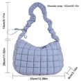 thumbnail image 4 of Bolso de axila con chaleco femenino de burbujas plisadas para oficina, viajes, escuela (azul), 4 of 8