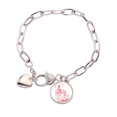 thumbnail image 1 of Pulsera de cadena de corazón Guanyin Rojo Unbranded, 1 of 3