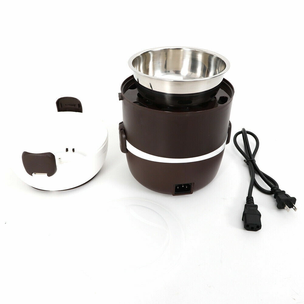 3 Layers Portable 2L Electric Lunch Box Steamer Heated Food Warmer Rice Cooker 200W 110V