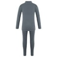thumbnail image 2 of ZDHoor Kids Thermal Underwear Soft Long John Set Long Sleeve Base Layer Thermal Top with Leggings Dark Gray 3-4, 2 of 6