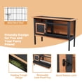 thumbnail image 3 of Weatherproof Elevated Rabbit Hutch with Metal Mesh Base, Removable Trays, Openable Roof & Feeding Trough, Orange & Black, 3 of 8