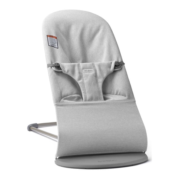 BabyBjorn Bouncer Bliss in Woven Melange Fabric - Light Gray on Light Gray Frame