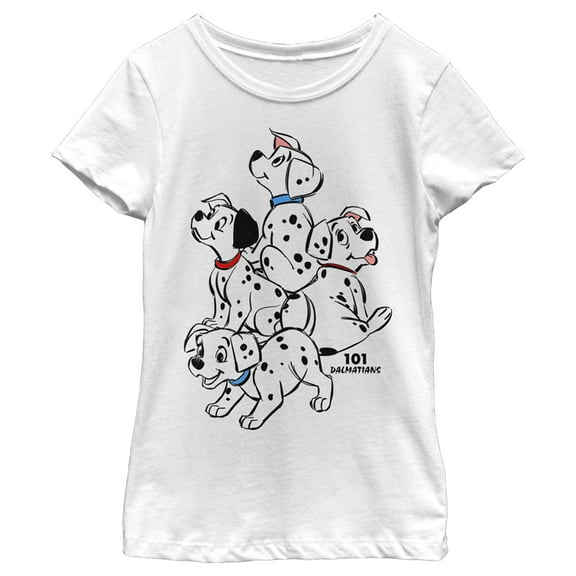 Girl's One Hundred and One Dalmatians Puppy Love Graphic Tee White X Small