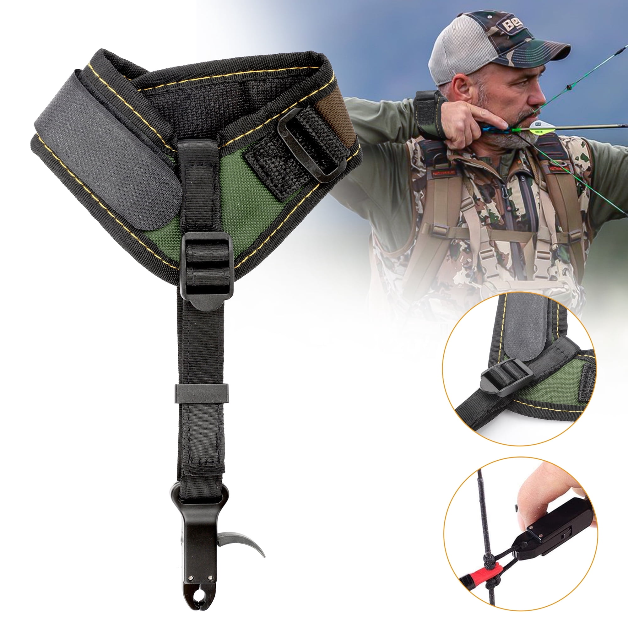 Archery Caliper Release Trigger EEEkit Adjustable Archery Compound Bow Release for Hunting