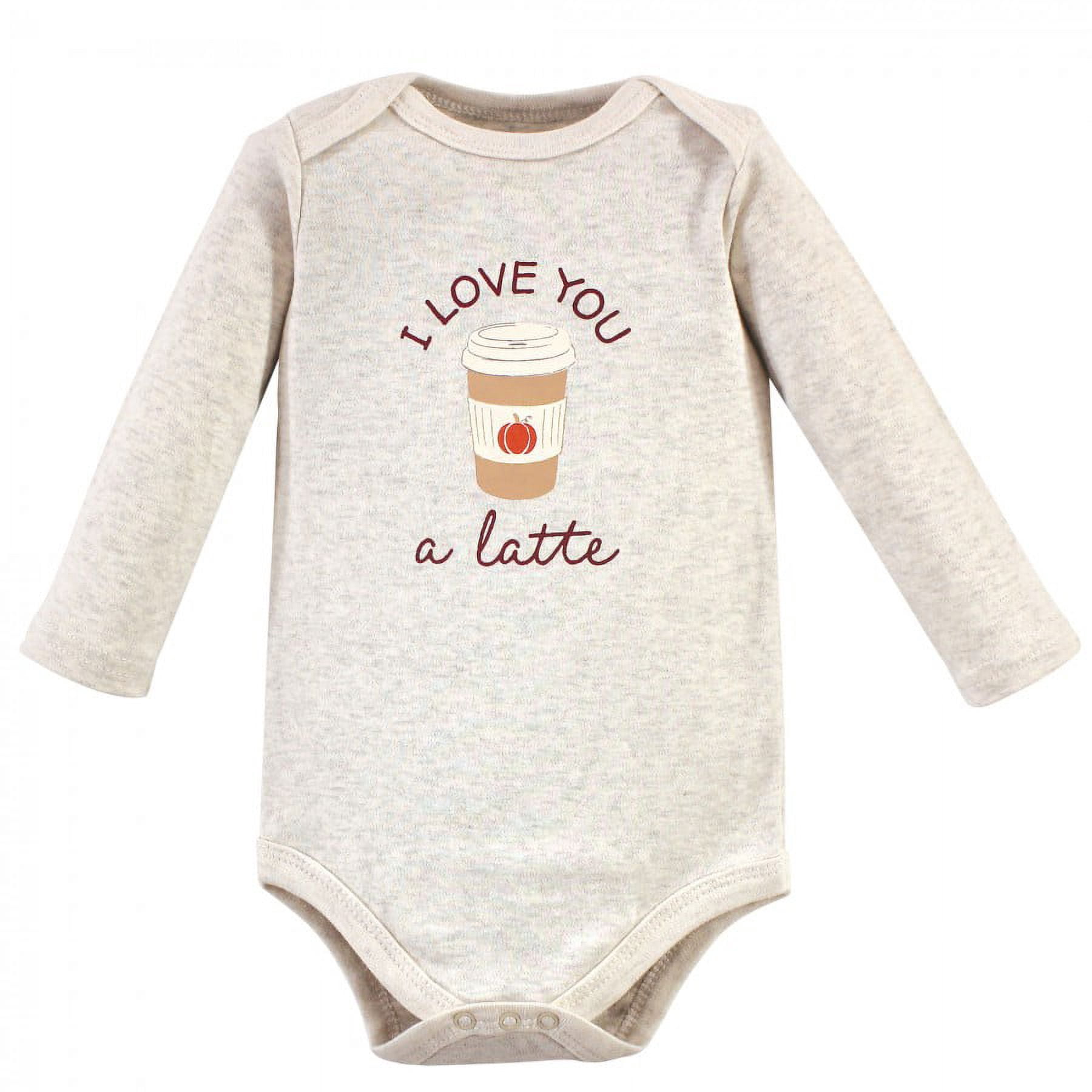 Hudson Baby Infant Girl Cotton Long-Sleeve Bodysuits, Pumpkin Spice, Newborn