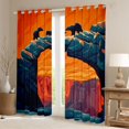 thumbnail image 2 of Feelyou Western Mountain Black Out Curtains, Animal Curtains Pack of 2 (42x63 Each), 2 of 6