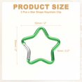 thumbnail image 2 of Uxcell Star Shape Snap Hook, Aluminum Alloy Star-Shaped Keychain Clip Spring Key Holder for Camping Fishing Traveling Green, 2 of 6