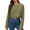 Army Green, variant on Women Cinched Waist Tops Long Sleeve Boat Neck Shirt Tighten Fitted Waist Crop Spring Summer Blouses Gray