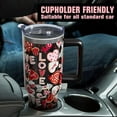 thumbnail image 7 of 40 oz Heart Tumblers with Handle and Straw, Heart 40oz Stainless Steel Vacuum Insulated Travel Coffee Mug Cup Water Bottle, Stuff Accessories Gifts for Women, 7 of 7