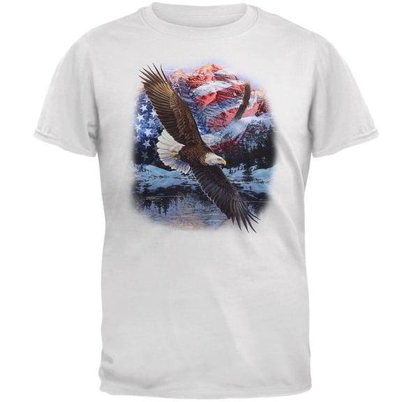4th Of July American Flag Bald Eagle Mens T Shirt