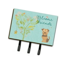 Carolines Treasures BB7642TH68 Welcome Friends Yorkie Natural Ears Leash or Key Holder Triple multicolor