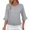 Blue, variant on Luvrsol Womens Tops 3/4 sleeve Cotton and Linen Shirt Casual Solid T-shirt Top, Size S-2XL