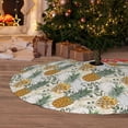 thumbnail image 6 of Lsque Fruit Pineapples Print Christmas Tree Skirt, Tree Skirt with Ties or Velcro, Perfect for Holiday Decorations, Halloween, and New Year-36", 6 of 7