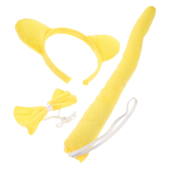 AntiGuyue 1 Set Bear Costume Accessories Women Yellow Fabric Furry Headband for Cosplay