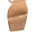thumbnail image 5 of Jeffrey Campbell Hustler Dusty Nude Patent Squared Open Toe Heeled Sandals (Dusty Nude Patent, 6.5), 5 of 5