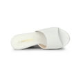 thumbnail image 4 of BLISSFUL STEP Sandales à Talons Compensés à Plateforme Pailletées pour Femmes à Enfiler Blanches 6,5, 4 of 7