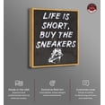 thumbnail image 2 of Buy The Sneakers Canvas Wall Art by Notoriart, Gold Floater Frame, 17.5" x 21.5", 2 of 7
