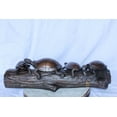 thumbnail image 2 of Nifao Four Turtles on Tree Log Bronze Statue, Charming Wildlife Decor – Home Decor Sculpture, 39"L x 15"W x 10"H, 2 of 12