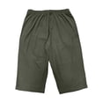 thumbnail image 5 of Tbopshirt Mens Capri Pants Solid Color Elastic Waist Drawstring Zippered Pocket Casual Sports Capris Pants,S-3XL, 5 of 6