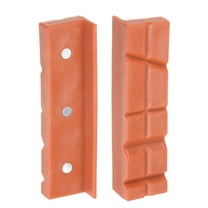 Uxcell Magnetic Vise Jaws 4 Inch Magnet V-Grooves Soft Bench Jaw Pads Covers, Yellow