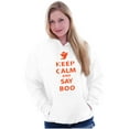 thumbnail image 4 of Keep Calm and Say Boo Halloween Unisex Plus Fleece Graphic Hoodie Brisco Brands 3X, 4 of 5