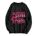 thumbnail image 3 of Futezty Sweatshirts Women Crew Neck Letter Graphic Hoodie Fit Long Sleeve Pullover Tops, 3 of 3
