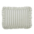 thumbnail image 2 of VHC Brands Farmhouse Bedding Finders Keepers White Tan Striped Pillow Cover Ruffled Standard Sham 21x27, 2 of 5