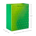 thumbnail image 3 of Hallmark Medium Gift Bag (Green Ombré With Glitter Dots), 3 of 7