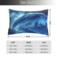 thumbnail image 2 of Qekee Beautiful Ocean Dolphin for Pillow Cases, Pillowcases for Sleepers, Soft & Silky Pillow Covers with Envelope Closure-14"x20", 2 of 6