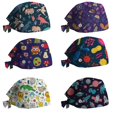 thumbnail image 4 of Gorro de enfermera de algodón con estampado de dibujos animados para hombres y mujeres, gorro de dentista absorbente del sudor, gorros de cuidado de salón de belleza, regalos de navidad, 4 of 4