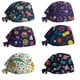 thumbnail image 4 of Gorro de enfermera de algodón con estampado de dibujos animados para hombres y mujeres, gorro de dentista absorbente del sudor, gorros de cuidado de salón de belleza, regalos de navidad, 4 of 4