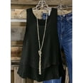 thumbnail image 6 of Women'S Flowy Layered Tank Top Scoop Neck Sleeveless Blouses Shirts Casual Vacation Tops Black XL, 6 of 7
