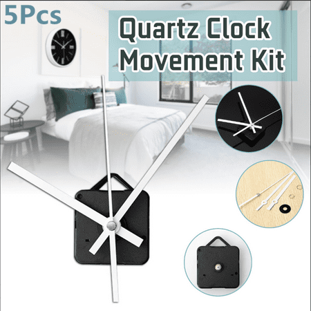 1 Set DIY Wall Quartz Clock Movement Mechanism Repair Kit part White Hand Black