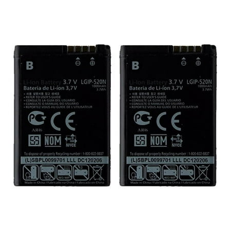 Replacement LG LGIP-520N Li-ion Mobile Phone Battery - 1000mAh / 3.7v (2 (Best Cell Phone Battery Pack 2019)