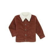 easy-peasy Baby and Toddler Boy Faux Sherpa Jacket, Sizes 12 Months-5T