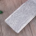 thumbnail image 5 of KAKOWELY Glitter Ribbon Tree Decoration Silver 1Set 78.7x2in, 5 of 6