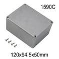 thumbnail image 2 of Chendee Effect Aluminum Box Metal Electric Case Instrument Silver Enclosure Project Box,1590C（120X94.5X50Mm）, 2 of 9