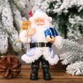 thumbnail image 1 of Cqxid Desktop Ornament Under $5 Santa Figurines 8 Inch Christmas Standing Santa Plush Doll Xmas Santa Statue For Christmas Window Display Scene Home Desktop Decoration Xmas Gift, 1 of 3