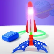 Children Step On Toy Rocket Launchers rocket model with Light 4 Piece Set for Kids Outdoor Toys for Boys and Girls