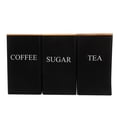 thumbnail image 1 of Botes de cocina para encimera, bote hermético de hierro para té, hoja de té, grano de café, 3 uds., 1 of 4