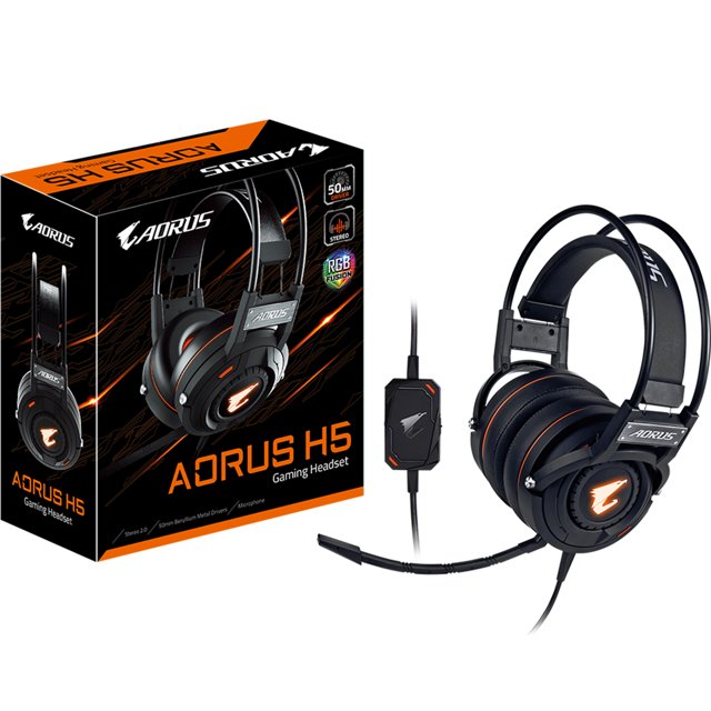 Audifonos Gamer GAGABYTE AORUS H5 Alambrico Microfono RGB