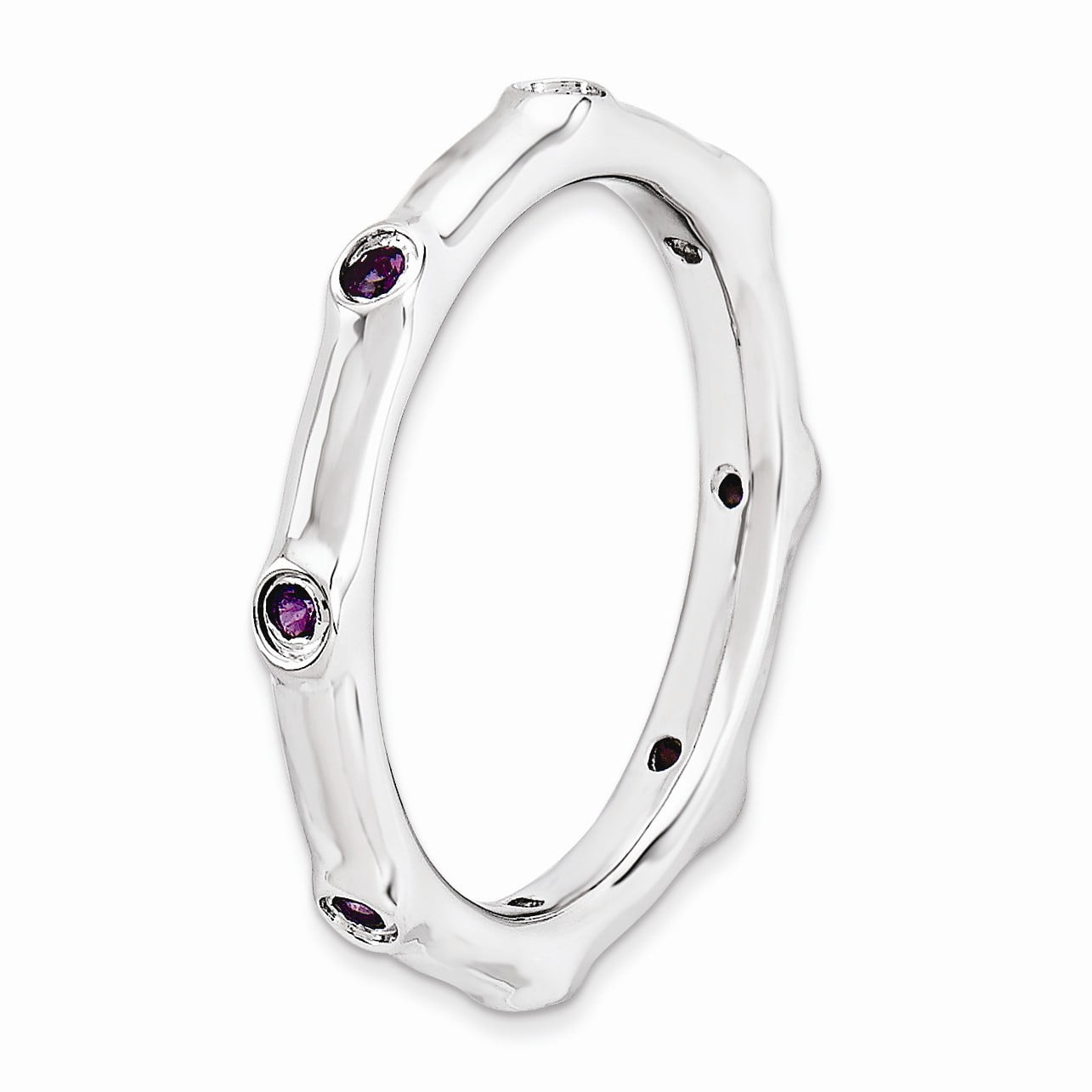 Stackable Expressions Amethyst Sterling Silver Ring