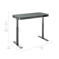 thumbnail image 6 of Seville Classics airLIFT® Electric Height Adjustable Desk with Tempered Glass Top, USB Charging Ergonomic Sit Stand Modern Home Office Workstation, 47.5" x 24" Pull Out Drawer, Graphite, 6 of 11