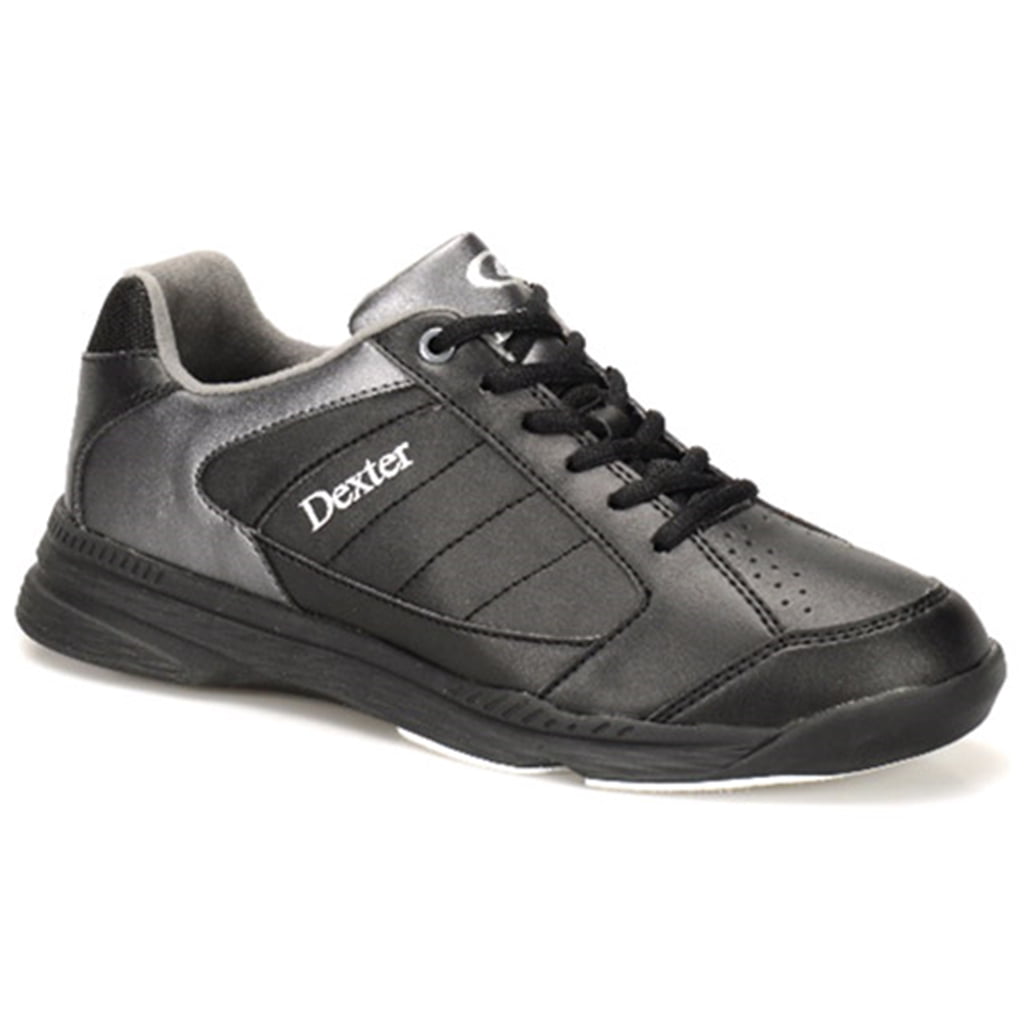 Mens Dexter RICKY IV Bowling Shoes Black/Alloy Sizes 6-15 & Silver 1 Ball Bag 