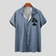 thumbnail image 2 of Camisas de Manga Larga para Hombres Blusa Cómoda de Cuello de Impresión, Camisa Casual de Poliéster para Uso Diario, de Fiesta Y de Primavera de Verano, 2 of 4